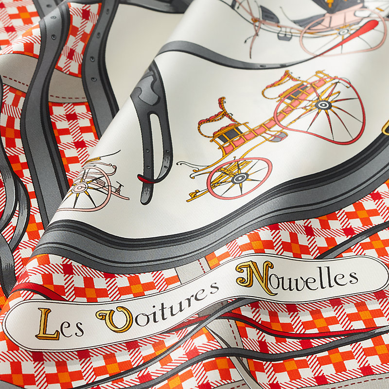 新品エルメス シルクスカーフ Les Voitures Nouvelles Les Voitures Nouvelles scarf 70 | Hermès USA